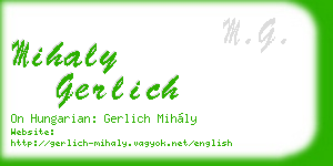 mihaly gerlich business card